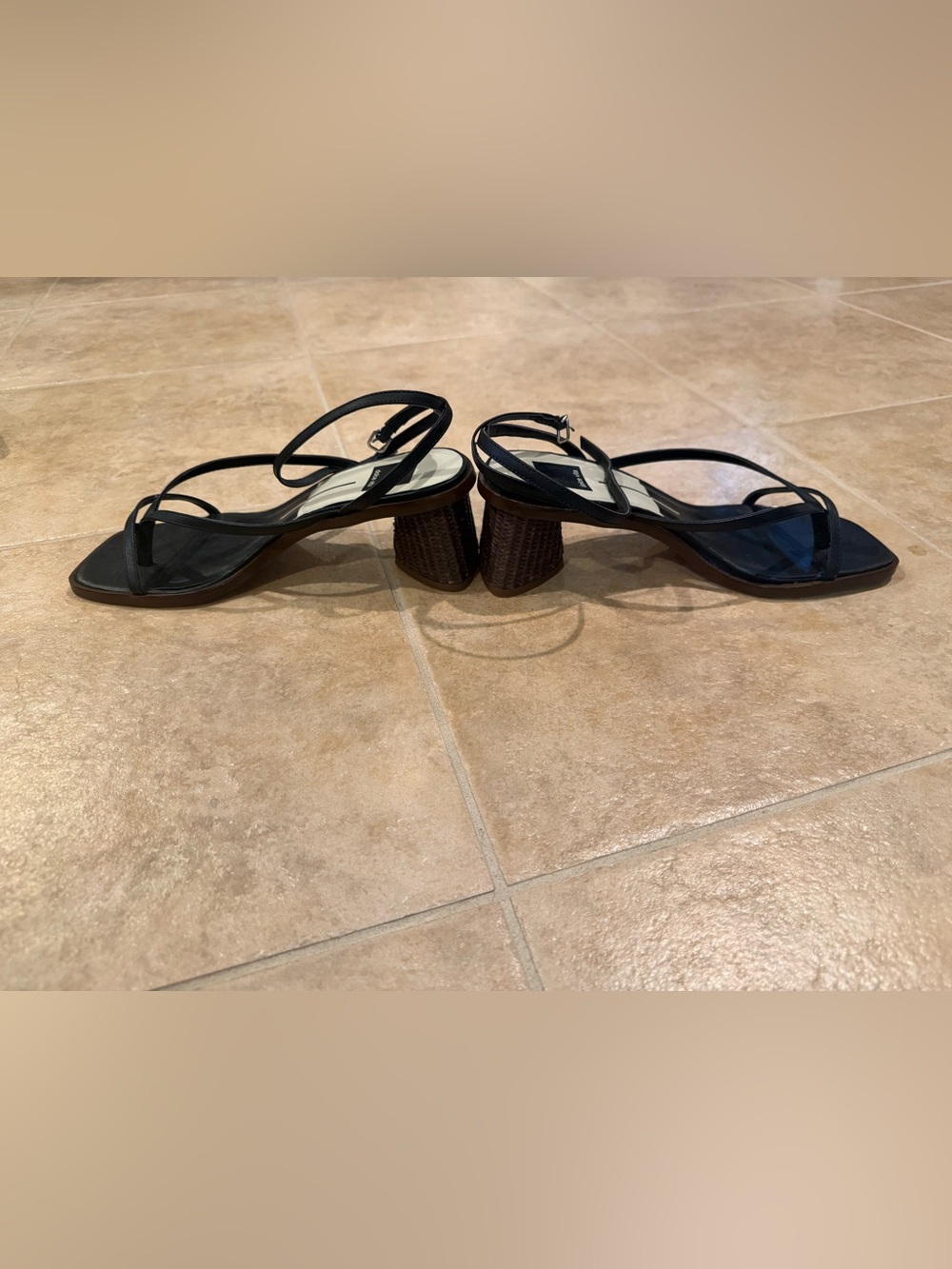 Black Strappy Block Heel Sandals - dolce vita